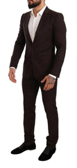 Dolce & Gabbana Bordeaux Wool MARTINI Slim Fit Suit -   -  Dolce & Gabbana.