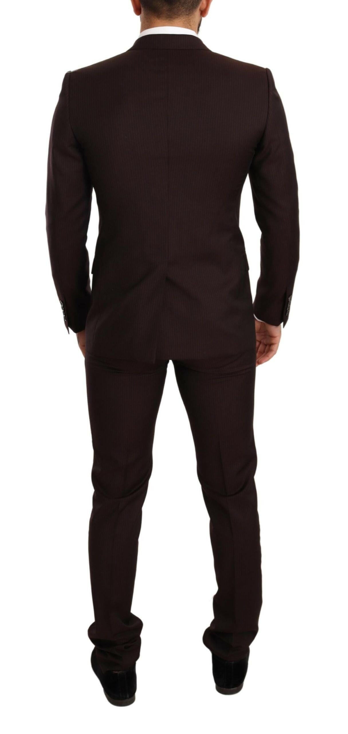 Dolce & Gabbana Bordeaux Wool MARTINI Slim Fit Suit -   -  Dolce & Gabbana.