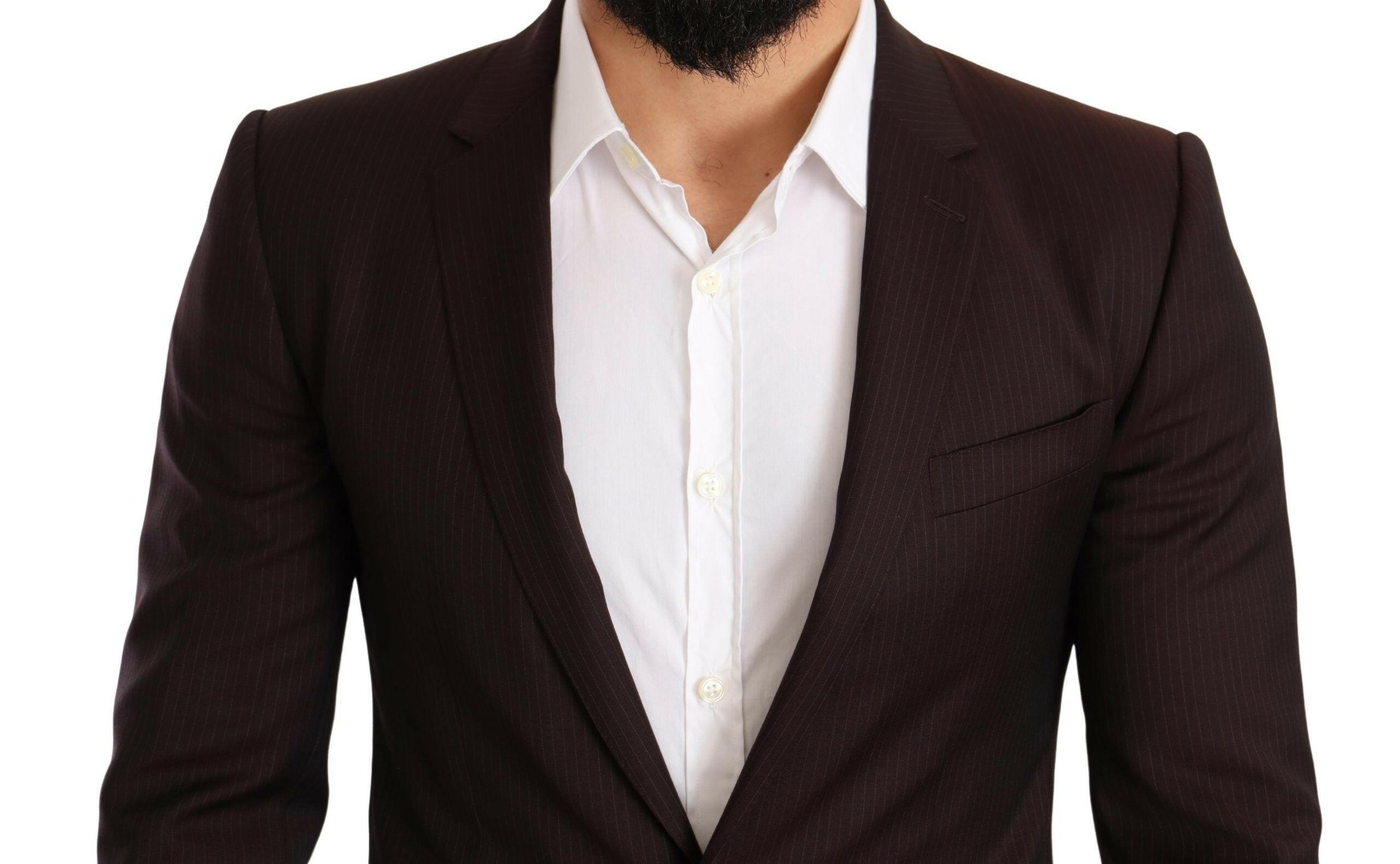 Dolce & Gabbana Bordeaux Wool MARTINI Slim Fit Suit -   -  Dolce & Gabbana.
