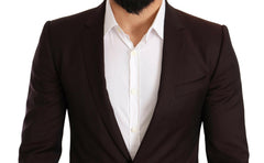 Dolce & Gabbana Bordeaux Wool MARTINI Slim Fit Suit -   -  Dolce & Gabbana.
