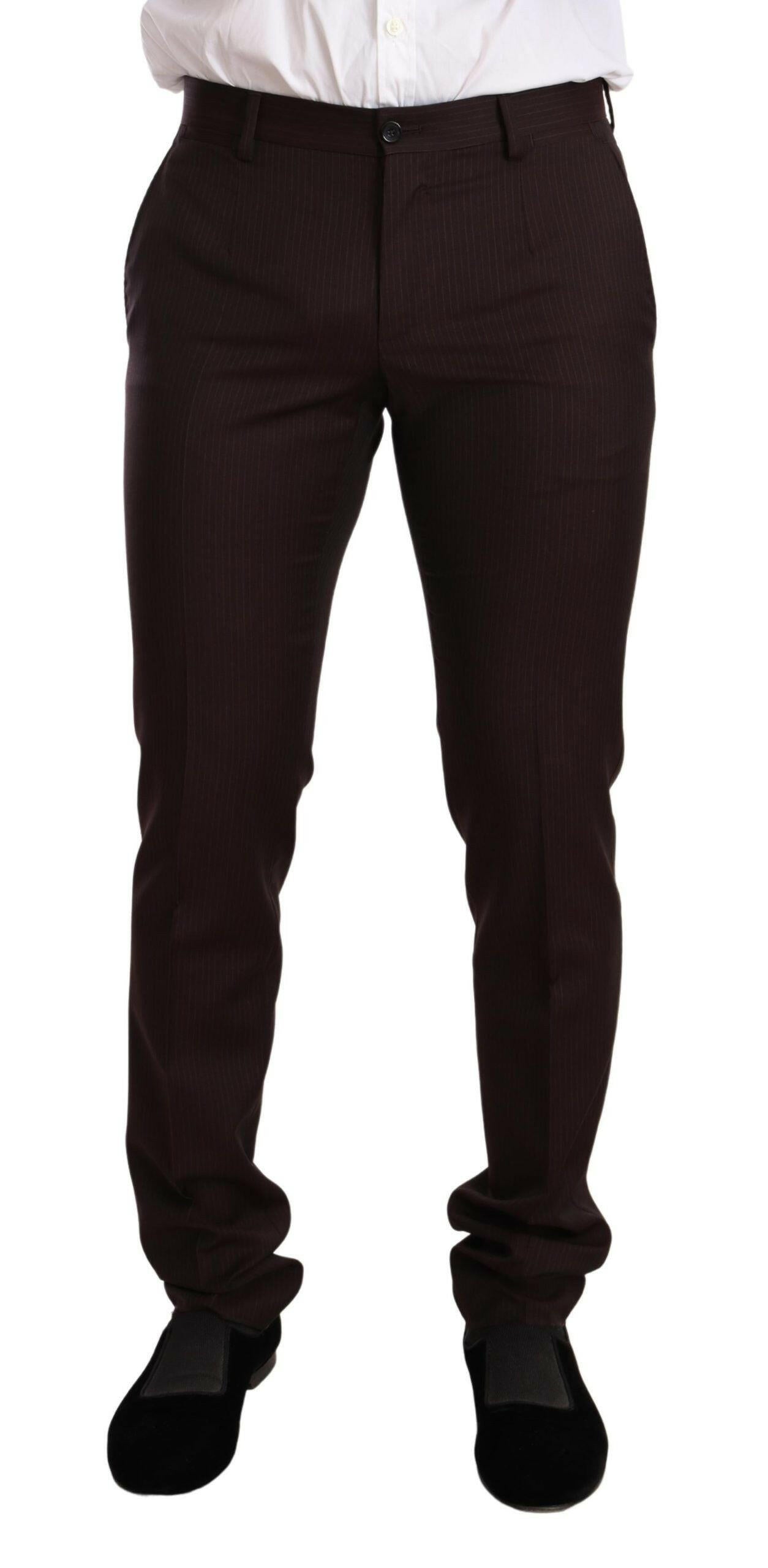 Dolce & Gabbana Bordeaux Wool MARTINI Slim Fit Suit -   -  Dolce & Gabbana.