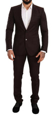 Dolce & Gabbana Bordeaux Wool MARTINI Slim Fit Suit -   -  Dolce & Gabbana.