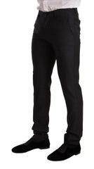 Dolce & Gabbana Gray Wool MARTINI Slim Fit Set Suit -   -  Dolce & Gabbana.