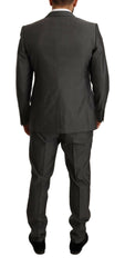 Dolce & Gabbana Gray Metallic MARTINI Slim Fit Set Suit -   -  Dolce & Gabbana.