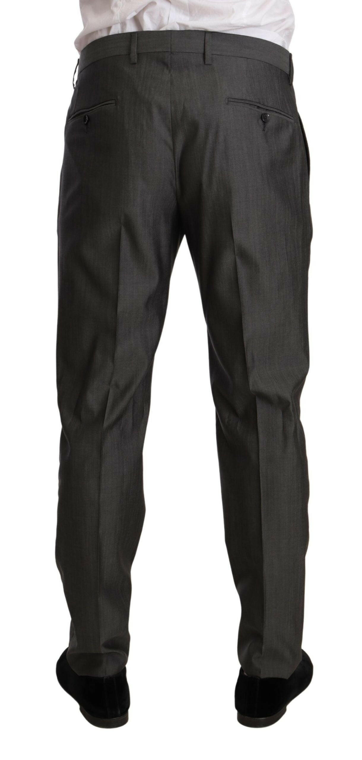 Dolce & Gabbana Gray Metallic MARTINI Slim Fit Set Suit -   -  Dolce & Gabbana.