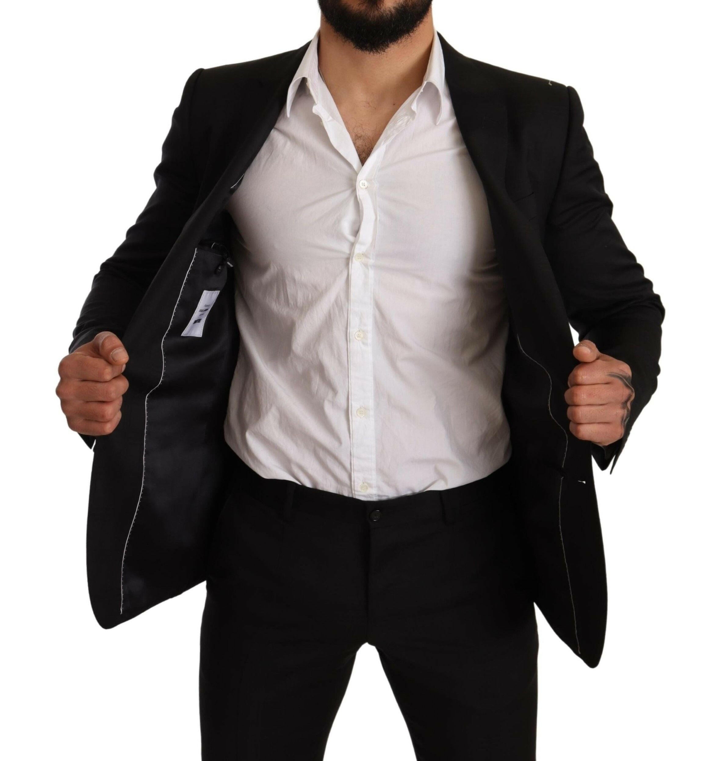 Dolce & Gabbana Black Check MARTINI SLIM FIT 2 Piece Suit -   -  Dolce & Gabbana.
