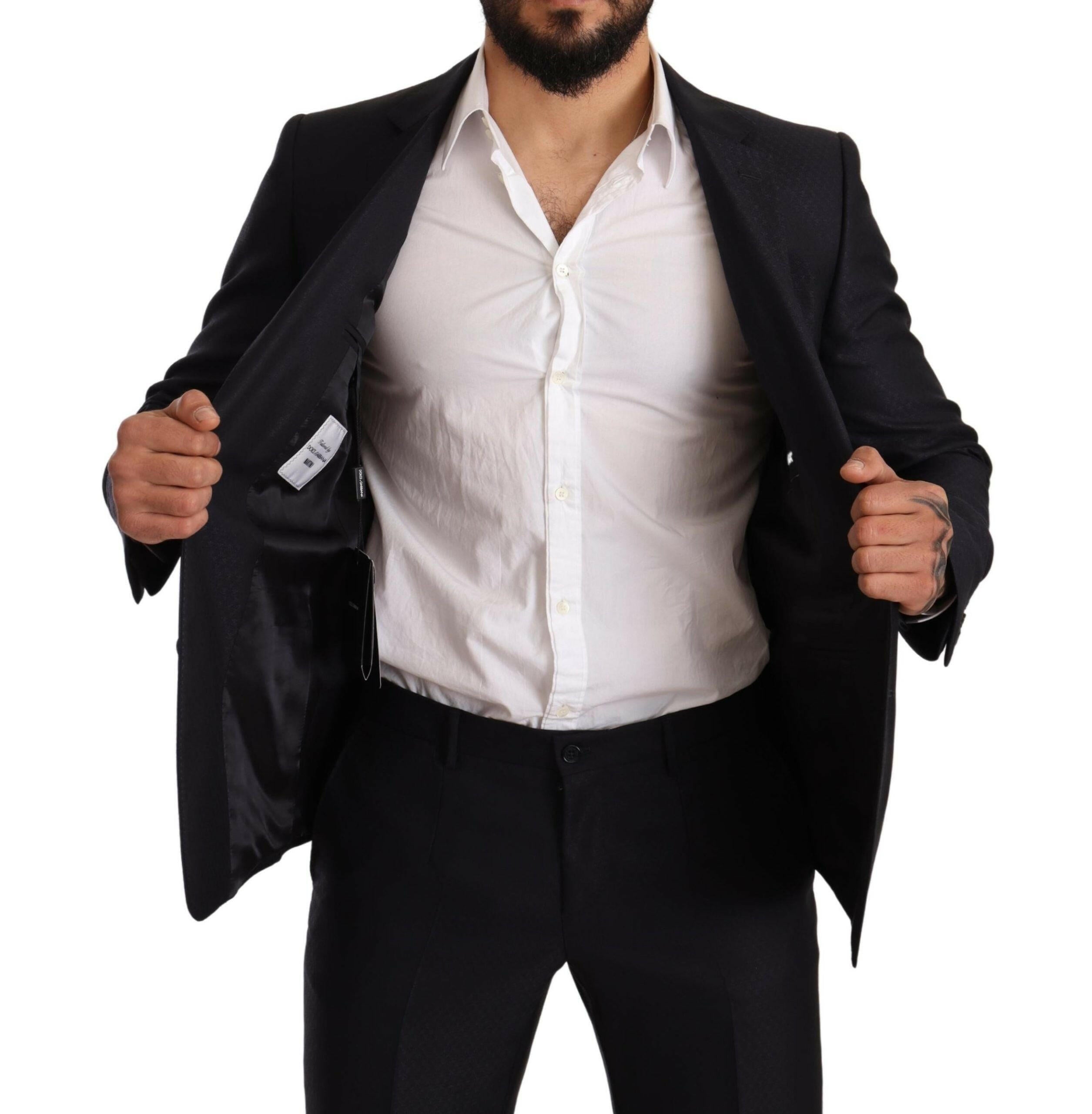 Dolce & Gabbana Blue Pattern MARTINI SLIM FIT 2 Piece Suit -   -  Dolce & Gabbana.