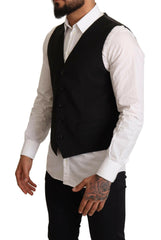 Dolce & Gabbana Black Wool Formal Waistcoat Dress -  Vests for Men Suits -  Dolce & Gabbana.