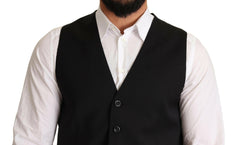 Dolce & Gabbana Black Wool Formal Waistcoat Dress -  Vests for Men Suits -  Dolce & Gabbana.