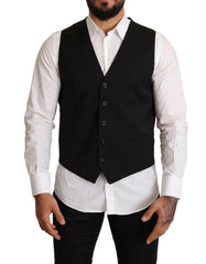 Dolce & Gabbana Black Wool Formal Waistcoat Dress -  Vests for Men Suits -  Dolce & Gabbana.