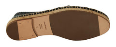 Dolce & Gabbana Blue Gray Slip On Buffalo Espadrille Shoes -   -  Dolce & Gabbana.