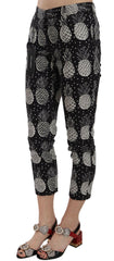 Dolce & Gabbana Black Pineapple Print Skinny Capri Pants -   -  Dolce & Gabbana.