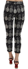 Dolce & Gabbana Black Pineapple Print Skinny Capri Pants -   -  Dolce & Gabbana.