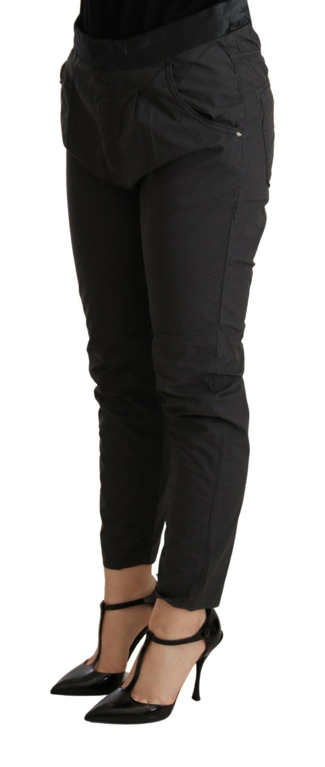CYCLE Gray Mid Waist Slim Fit Skinny Cotton Trouser -   -  CYCLE.