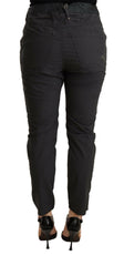 CYCLE Gray Mid Waist Slim Fit Skinny Cotton Trouser -   -  CYCLE.