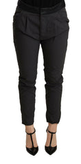 CYCLE Gray Mid Waist Slim Fit Skinny Cotton Trouser -   -  CYCLE.