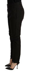 CYCLE Black Mid Waist BAGGY Fit Skinny Trouser -   -  CYCLE.