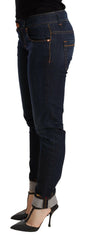 Acht Blue Washed Low Waist Skinny Denim Trouser -   -  Acht.