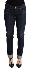 Acht Blue Washed Low Waist Skinny Denim Trouser -   -  Acht.