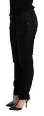 Acht Black Low Waist Skinny Denim Trouser -   -  Acht.