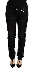 Acht Black Low Waist Skinny Denim Cotton Trouser -   -  Acht.