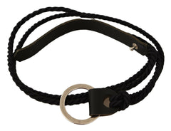 MILA SCHÖN Black Leather Slim Women Waistband Metal Buckle Belt -   -  MILA SCHÖN.