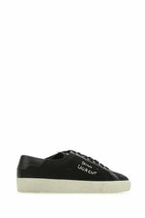 Saint Laurent Sleek Black Canvas & Leather Low-Top Sneakers -   -  Saint Laurent.