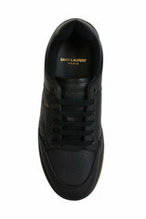 Saint Laurent Elegant Black Low-Top Leather Sneakers -   -  Saint Laurent.