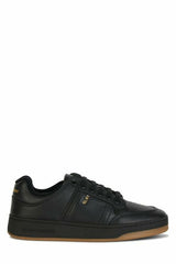 Saint Laurent Elegant Black Low-Top Leather Sneakers -   -  Saint Laurent.