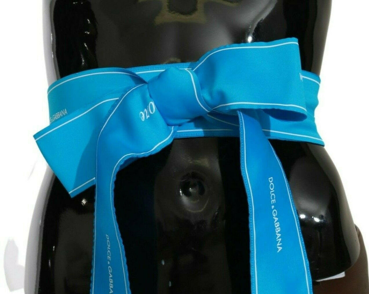 Dolce & Gabbana Blue Waist Ribbon Wide Bow Belt -   -  Dolce & Gabbana.
