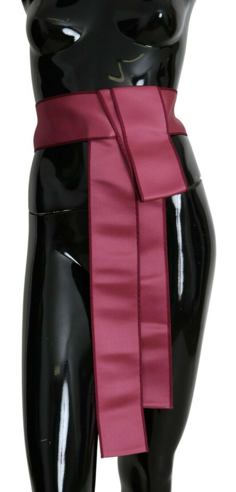 Dolce & Gabbana Pink 100% Silk 3 Button Closure Wide Waist Belt -   -  Dolce & Gabbana.