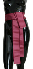 Dolce & Gabbana Pink 100% Silk 3 Button Closure Wide Waist Belt -   -  Dolce & Gabbana.