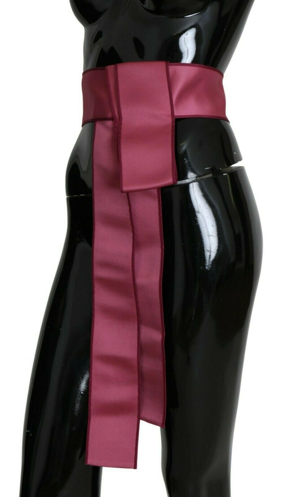 Dolce & Gabbana Pink 100% Silk 3 Button Closure Wide Waist Belt -   -  Dolce & Gabbana.