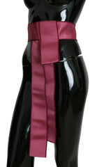 Dolce & Gabbana Pink 100% Silk 3 Button Closure Wide Waist Belt -   -  Dolce & Gabbana.