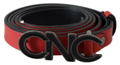 Costume National Red Reversible Leather Logo Belt -   -  Costume National.
