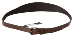 PLEIN SUD Brown Genuine Leather Rustic Metal Buckle Belt -   -  PLEIN SUD.