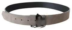 Costume National Brown Leather Square Logo Buckle Belt -   -  Costume National.