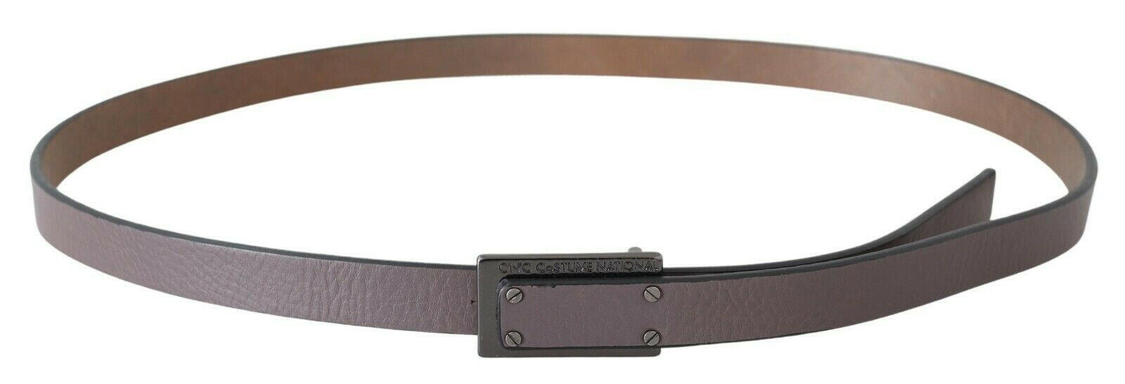 Costume National Brown Leather Tactical Logo Screw Buckle Belt -   -  Costume National.