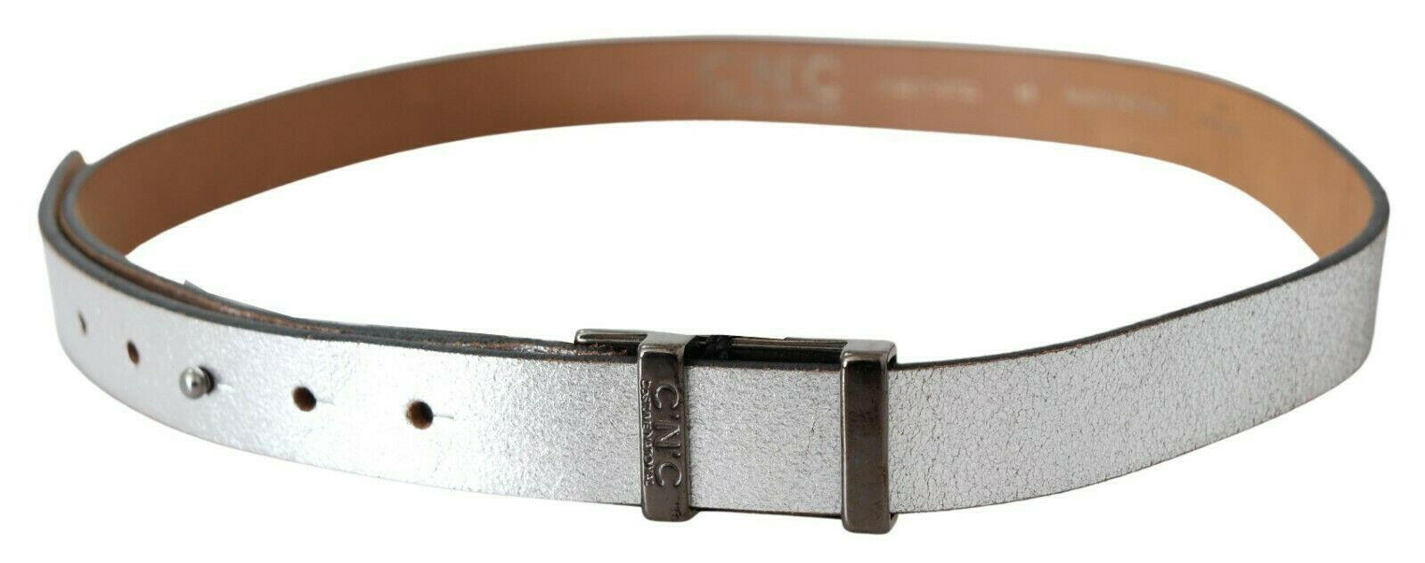 Costume National Brown Metallic Silver Leather Belt -   -  Costume National.