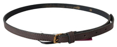 MILA SCHÖN Brown Genuine Leather Skinny Fashion Dark -   -  MILA SCHÖN.