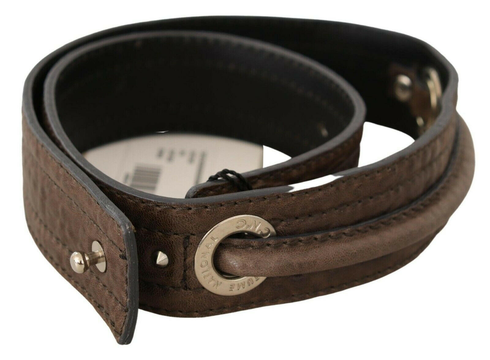 Costume National Brown Leather Silver Fastening Belt -   -  Costume National.