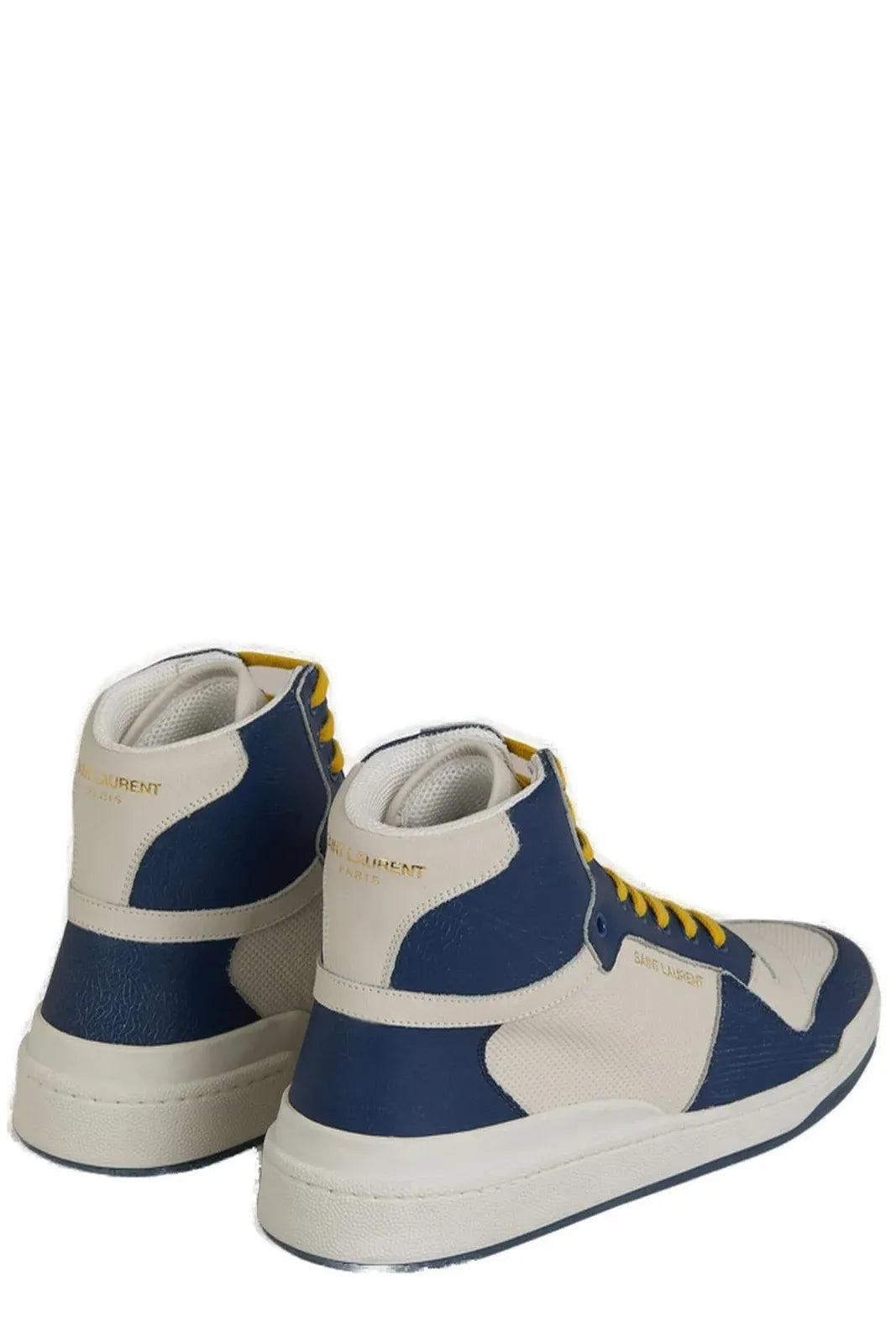 Saint Laurent Elevate Your Style with Mid-Top Blue Luxury Sneakers -   -  Saint Laurent.