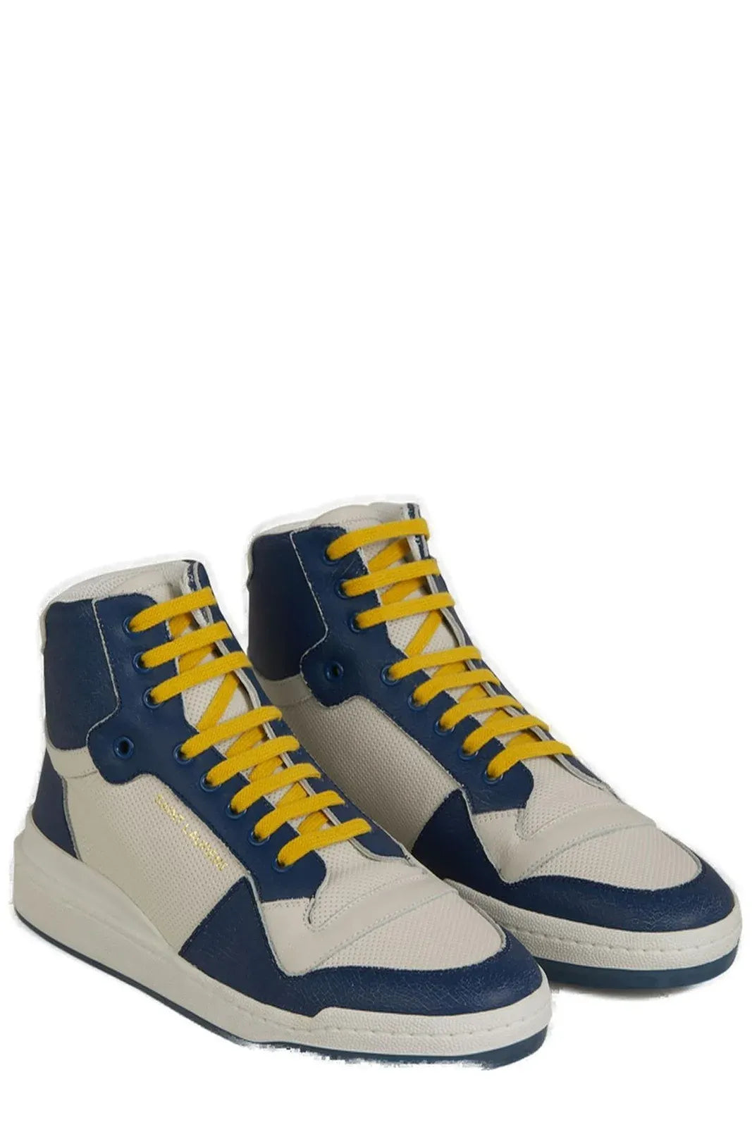 Saint Laurent Elevate Your Style with Mid-Top Blue Luxury Sneakers -   -  Saint Laurent.
