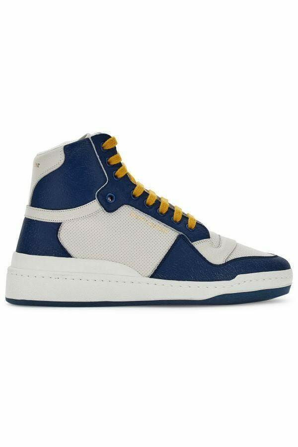 Saint Laurent Elevate Your Style with Mid-Top Blue Luxury Sneakers -   -  Saint Laurent.