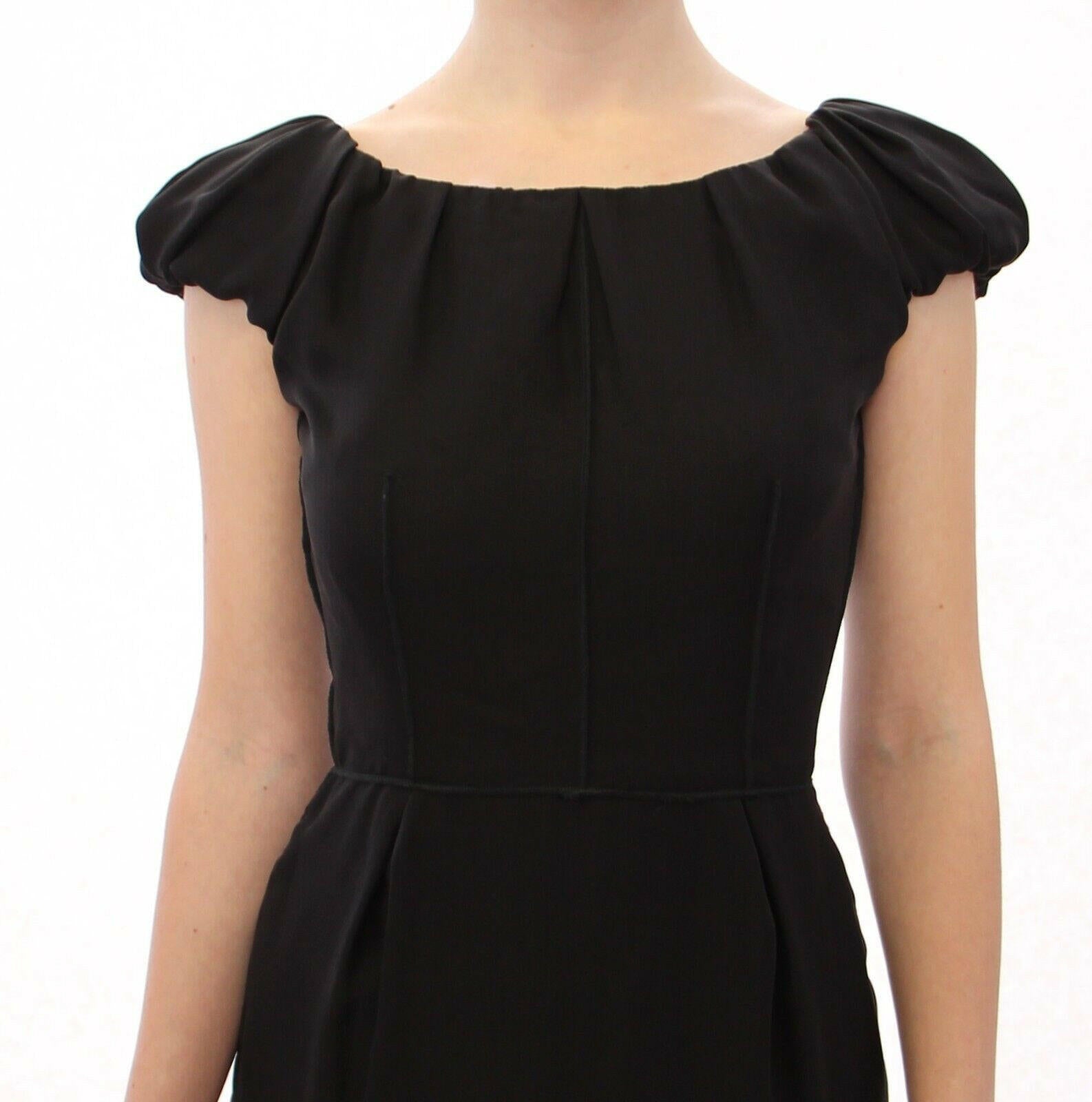 Dolce & Gabbana Black Silk Shortsleeve Gown Maxi IT Dress -   -  Dolce & Gabbana.