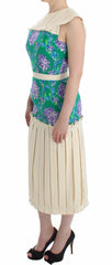 Caterina Gatta Multicolor Dress Gown Floral Sleeveless Gown -   -  Caterina Gatta.