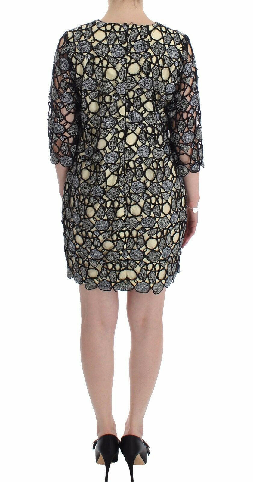 Lanre Da Silva Ajayi Black Cream Sheath Dress Shift Mini Dress -   -  Lanre Da Silva Ajayi.