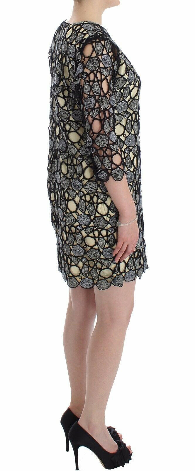 Lanre Da Silva Ajayi Black Cream Sheath Dress Shift Mini Dress -   -  Lanre Da Silva Ajayi.