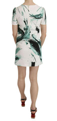 Dolce & Gabbana White Black Blue Shift Short Mini Dress -   -  Dolce & Gabbana.