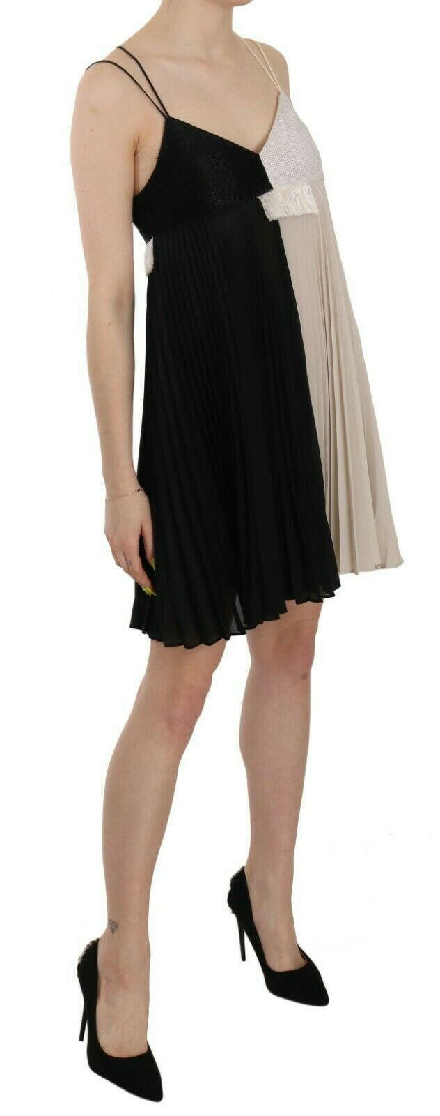 PINKO Black and White Mini Sleeve less A-line Princess Dress -   -  PINKO.
